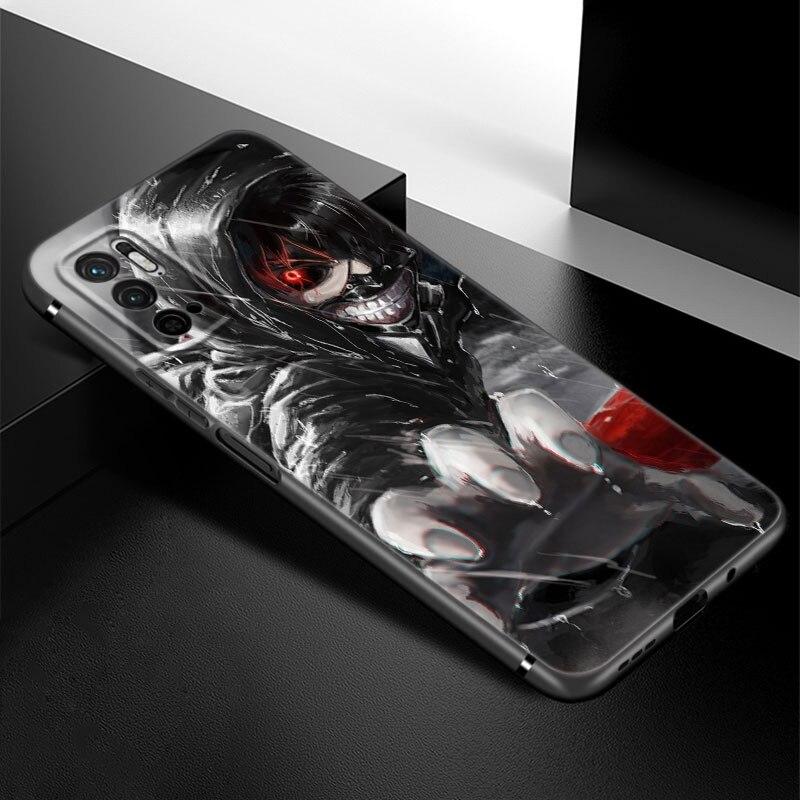 Tokyo Ghoul Anime Kaneki Ken Phone Case For Xiaomi Redmi Note 7 8 8T 9 9S 10 10S 10T 11 11S 4G 11E 11T Pro 5G Soft Black Cover