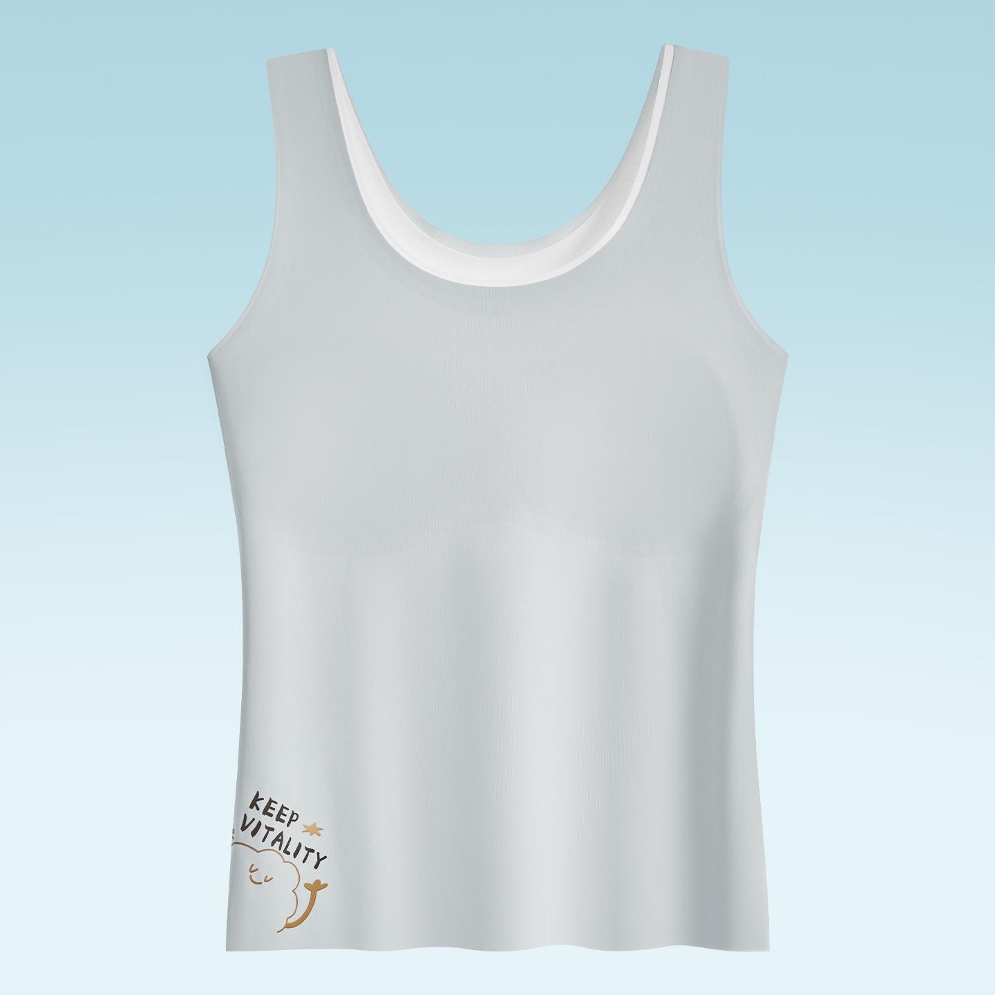 

Children s Underwear & Training Bras: Fixed Cups for Girls 9-12, First Stage Puberty Vests, Junior High Student Underwear L (65-85 kg) светло-синий