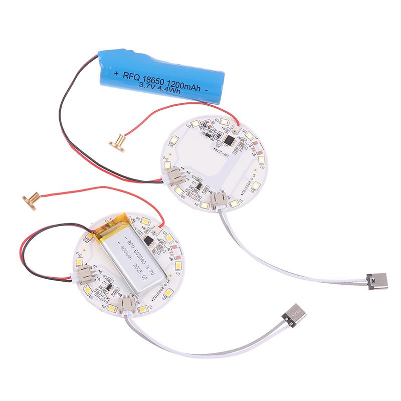 DC 5V Eingang Lichtquelle LED Lichtpanel 5W 57mm Dimmregler 3000K mit Berührungsschalter und Ladeanschluss Typ-C