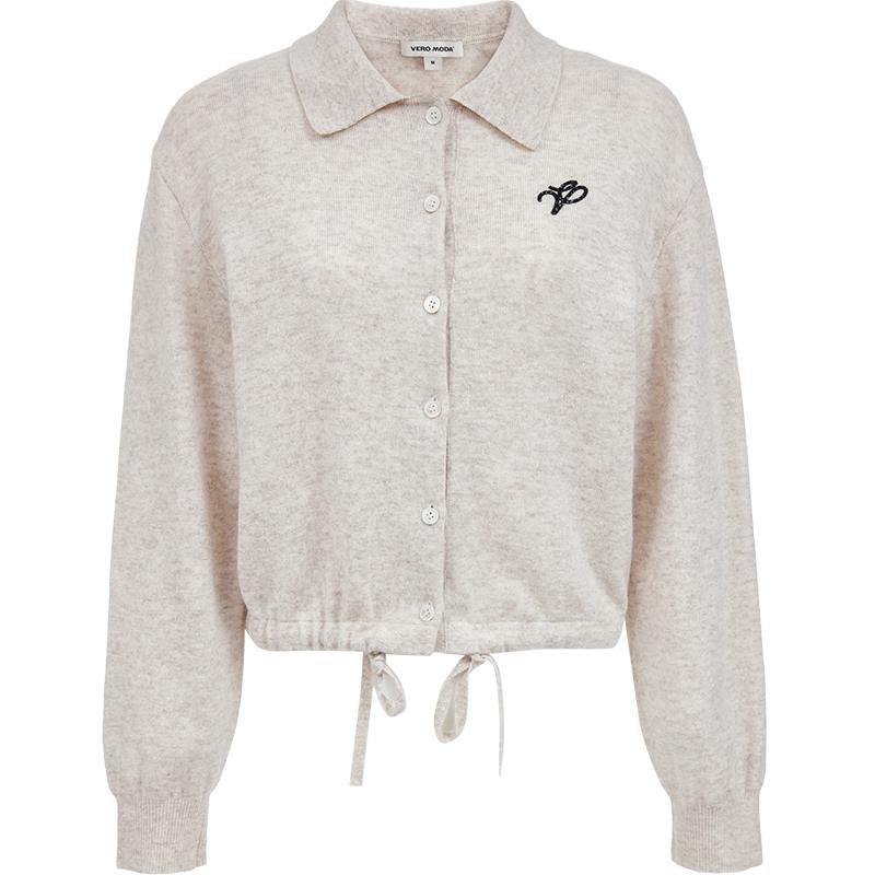 VEROMODA Women's Wool Blend Rhinestone Lapel Cardigan