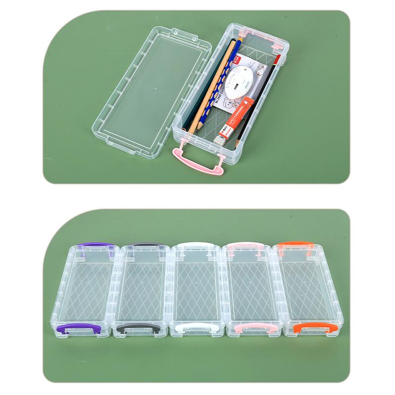 Kawaii Průhledný Penál Multifunkční Dětský Penál Kancelářský Školní Velkokapacitní Úložný Organizér