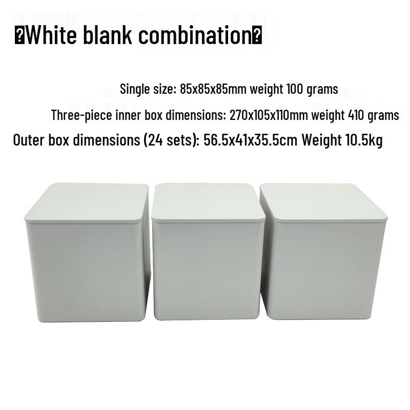 Bamboo Lid Square Metal Storage Tin for Coffee, Sugar, Tea - European American Style