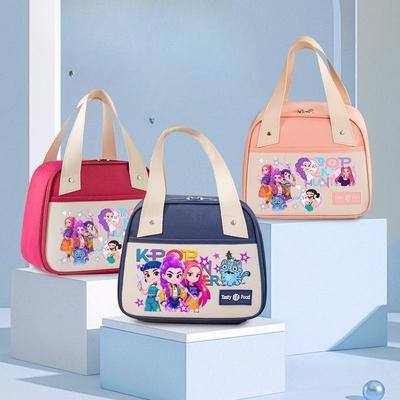 Kpop Witch Hunt Hand-held Bento Bag with Rice, Insulated Student and Office Worker Thickened Oil-proof Insulated Bag