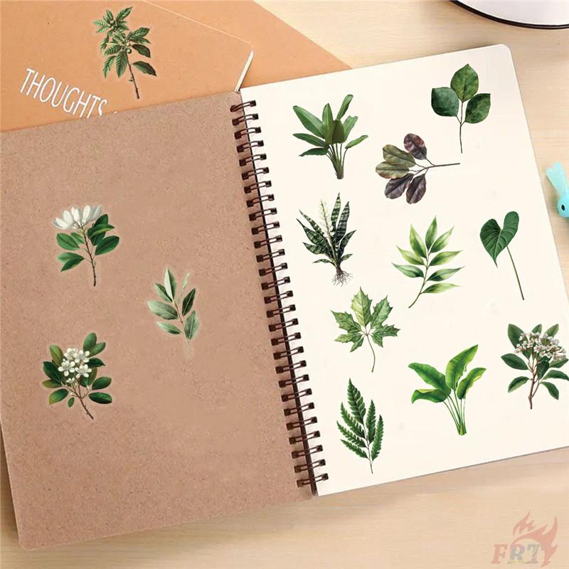 50Pcs/Set Green Leaves Series 02 PET Stickers Waterproof DIY Fashion Doodle Decals Stickers