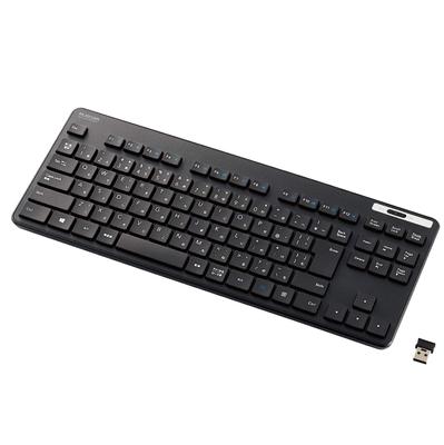 Elecom Wireless Keyboard Thin Membrane Type Antibacterial Tenkeyless Black TK-FDM109TKBK