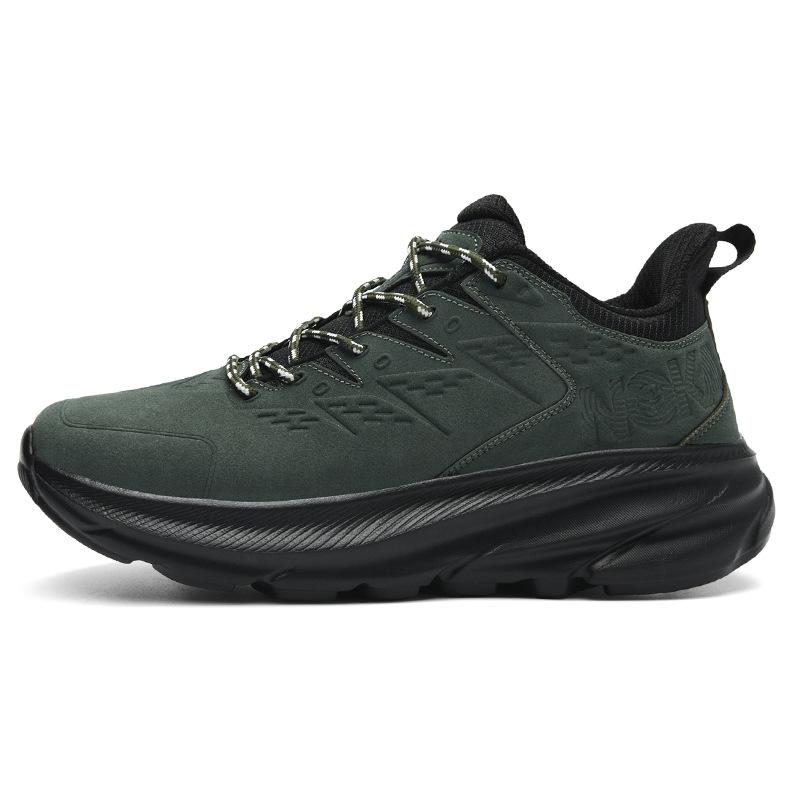 Nubuck Leather Anti-Skid Running Shoes for Men, Casual Footwear, Gym Shoes, Sports Footwear, Jogging, Walking, Tennis
