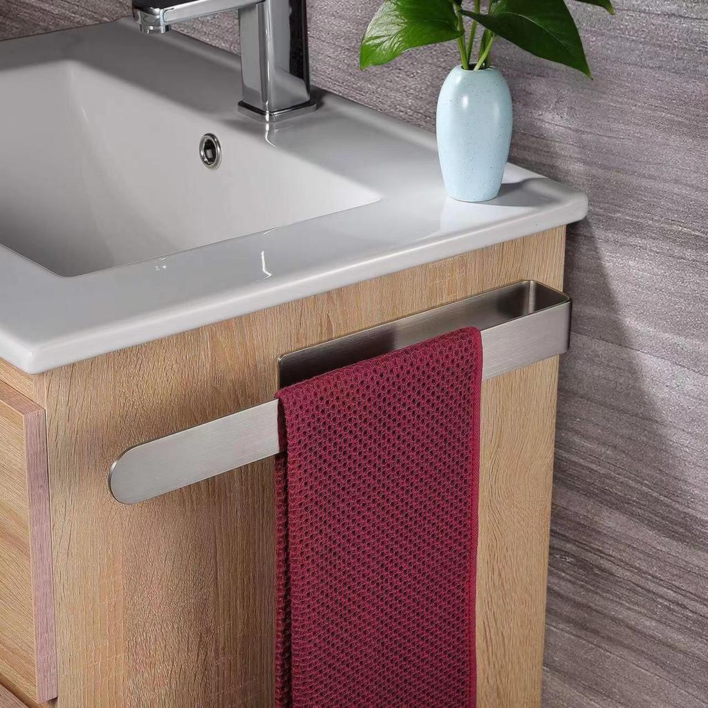 Barra de Toalha e Ganchos de Parede em Aço Inoxidável para Banheiro