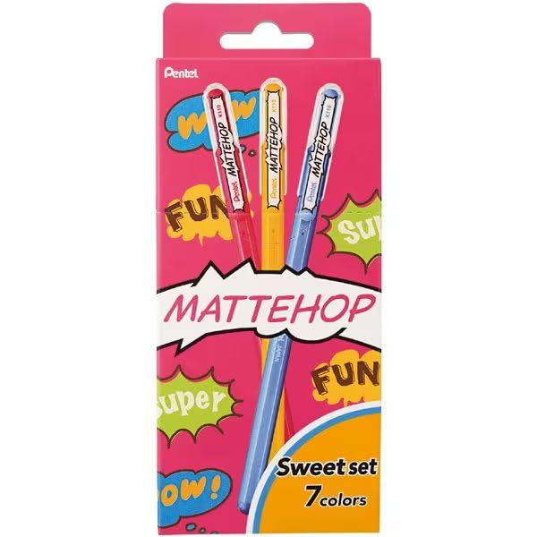 

Шариковая ручка Pentel Gel Ink Matte Hop Sweet, набор из 7 цветов (Оптовая закупка) 1,0 мм К110-В7СТБ [x3]