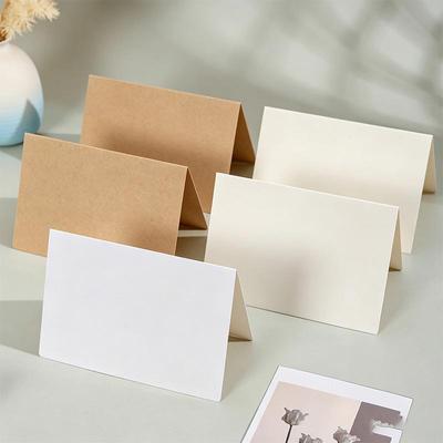Bastel-Faltkarte Weiß: Dickes Kraftpapier für handbemalte Festtags-Grußkarten