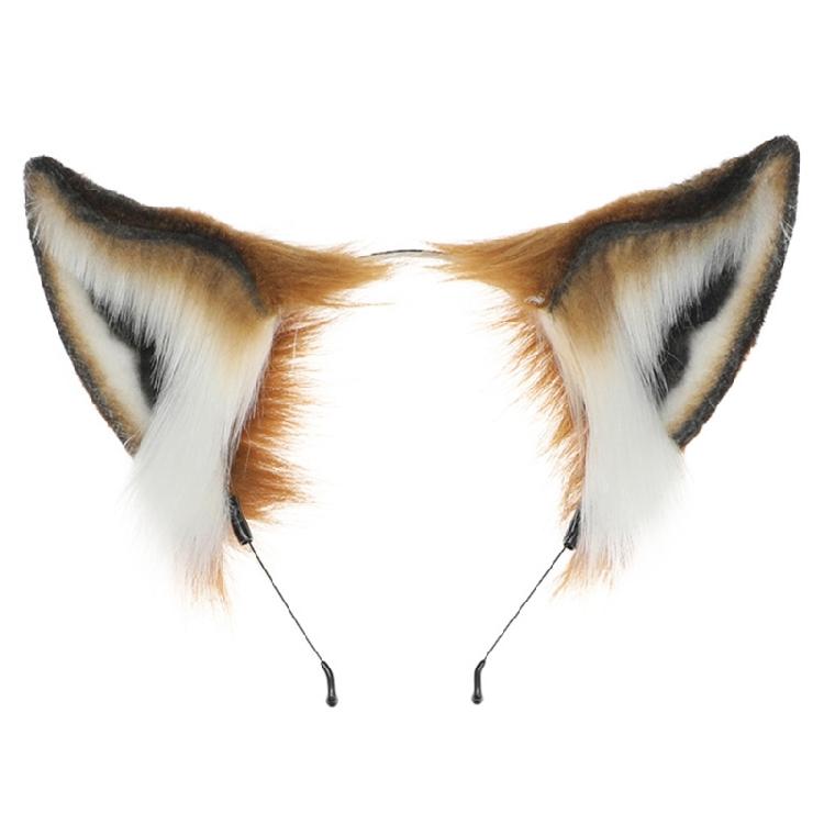 Furry Ear Headband Anime Cosplays Charming Foxes Headwear for Costume Party