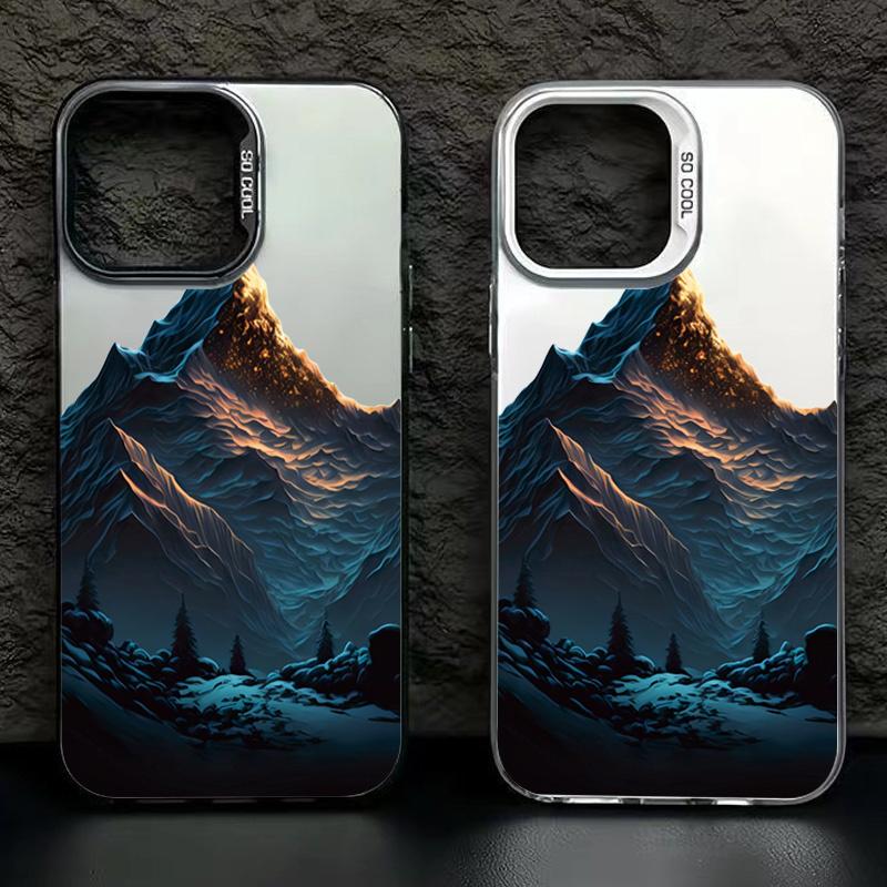 Design horské krajiny Pouzdro na telefon pro Samsung Galaxy A06 A16 A55 A35 A15 A56 A36 S25 S24 Ultra S23 FE S22 Plus Matný kryt