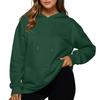Women's Casual Loose Sports Drop Shoulder Sleeves Smooth Panel Hoodie Sweatshirt