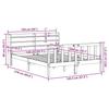 VidaXL Bed Frames with Headboard 140x200 Cm Solid Pine Wood, Bed, Bedroom Furniture, Wooden Bed, Bed 3306580
