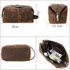 Toiletry Bag Travel Hand Bag Genuine Leather Storage Bag for Make Up Leather Clutch Bags Men Women Large Hand Purse Cosmetic Bag