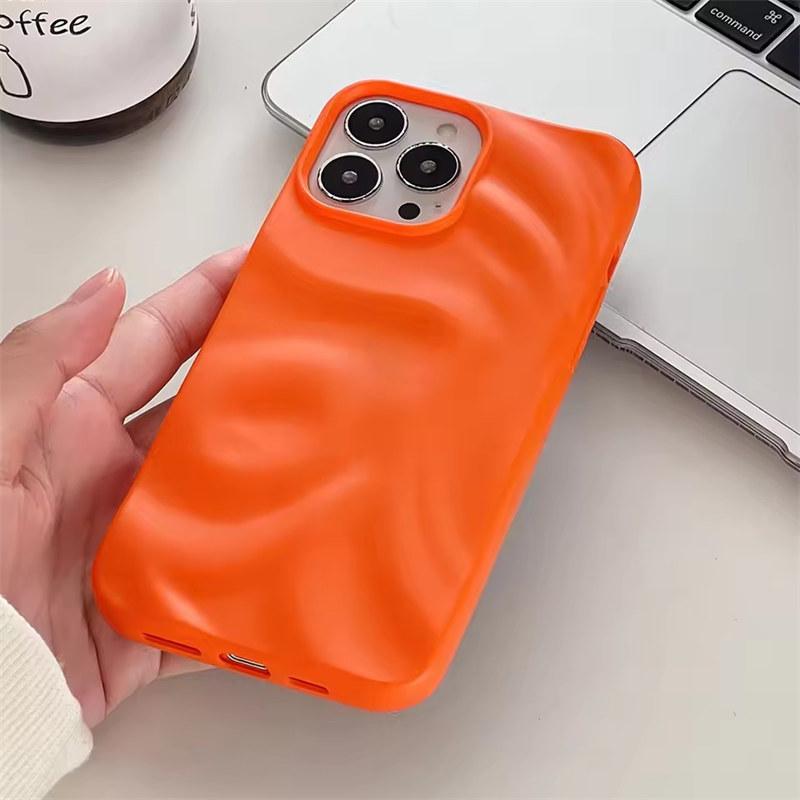Matte Wrinkle Irregular Case for iPhone 16 14 13 Pro Max 11 Protective Case Back Cover for iPhone 15  12 Pro Soft Silicone