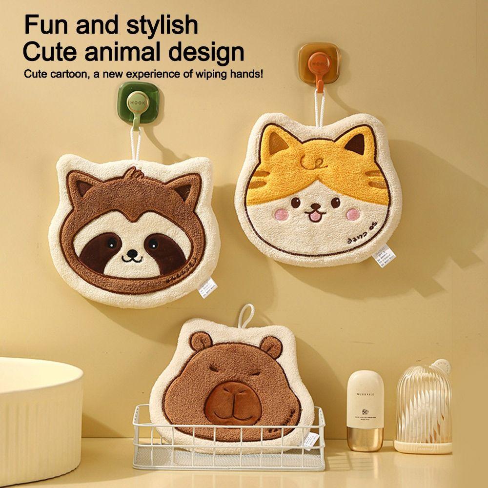 

Двухслойные полотенца для сушки и вытирания, вешалка для кухонной уборки, полотенце для рук Kawaii Home 1