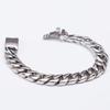 12MM Curb Chain On Hand Jewellery Polished Brushed 316L Stainless Steel Man Bracelet for Men Classic Men's Bracelets Male Strap