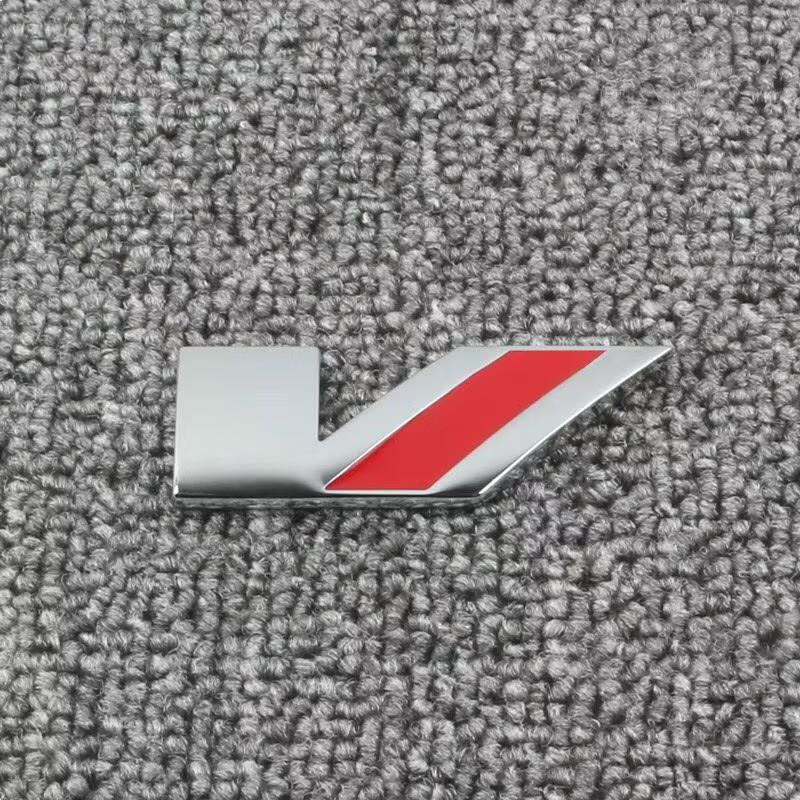 1.8x7cm/2.3x5.8cm Metal Emblem Car Sticker suitable for Cadillac Sport V Logo XT4 XT5 XT6 CT4 CT5 CT6 Performance Logo Stickers