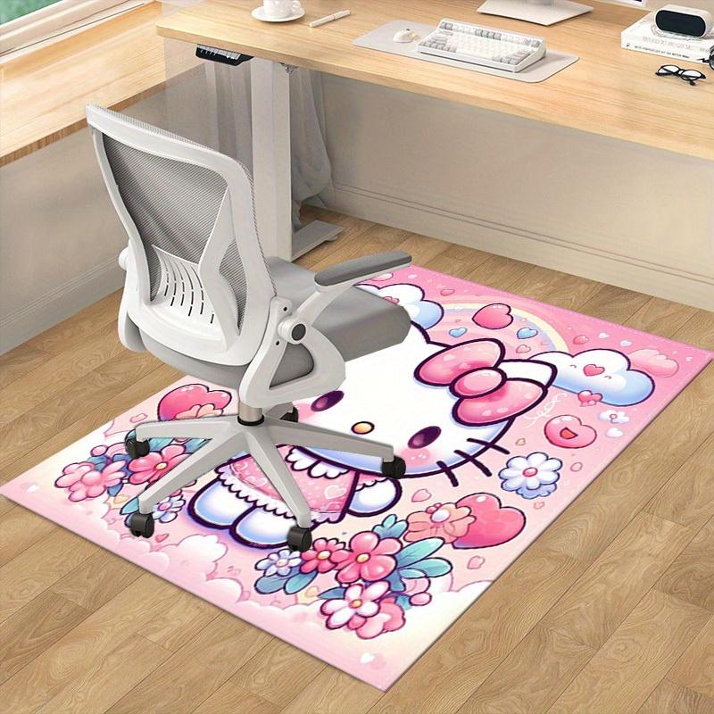 1pc Hello Kitty Pink Floral Rug - Cute Home Decor|Office Carpet|Outdoor Mat|Gift Ideaz2707