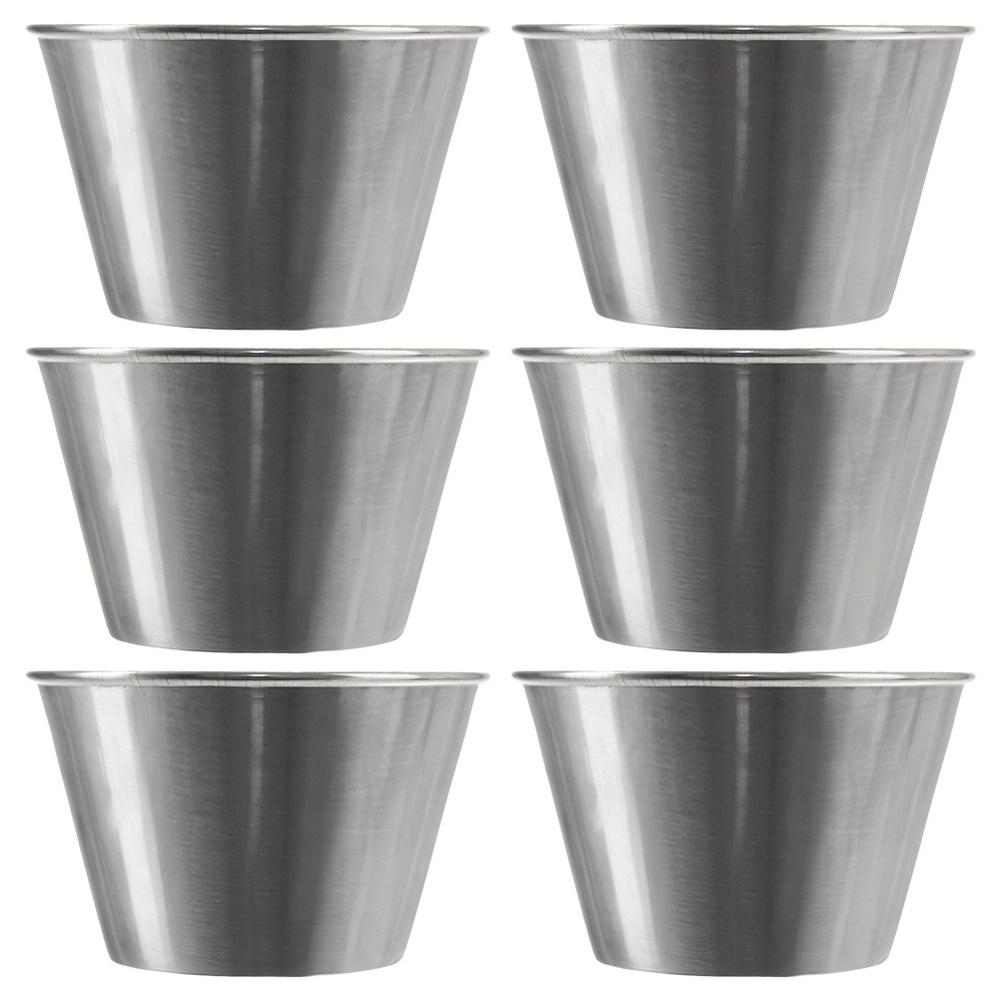 Steel Dip Sauce Bowl 9.5 Cm, 240 Ml 6 Pcs.
