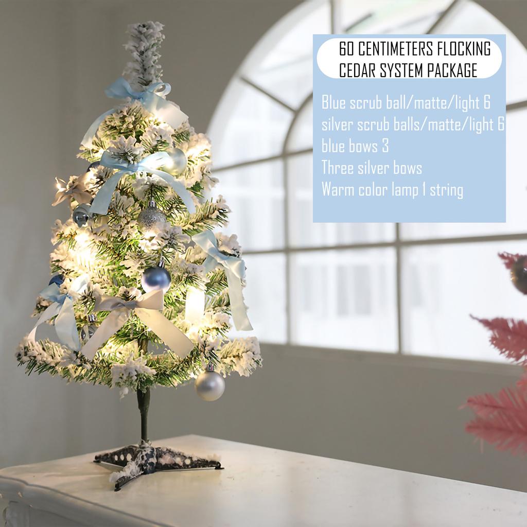 60cm Noel Mavi Akınlı Sedir Noel Ağacı Paketi