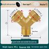 Conector Rápido de Cobre Puro de Gran Caudal Macho/Hembra Tipo Y con Tuerca Móvil Codo Distribuidor de Agua