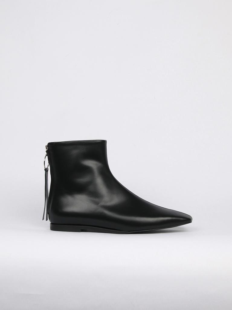 Blanc Sur Blanc Bella Flat Ankle Boots Black