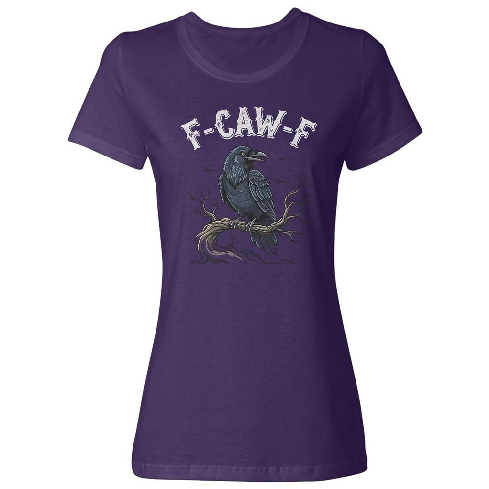 F-Caw-F Raven Meme Halloween Style - Funny Design Ladies  Crewneck T-Shirt Unisex T-Shirt L