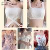 Plus Size Strapless Bra Tube Top Women Sexy Lace Underwear Seamless Wireless Bras Non-Slip Unlined Brassiere Sexy Female Lingerie