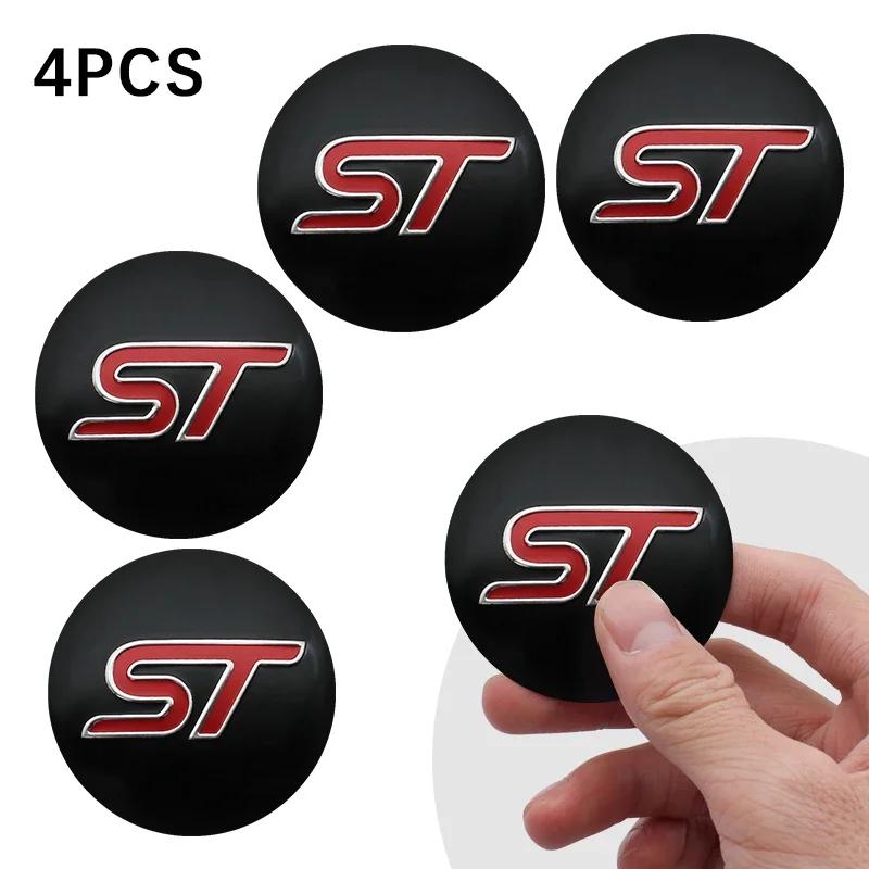 Car Sticker Ford 4PCS 56mm Car Wheel Hub Center Caps Sticker Emblem Decal For Ford Focus 2 3 MK3 MK4 ST Fiesta Kuga Explorer Mon