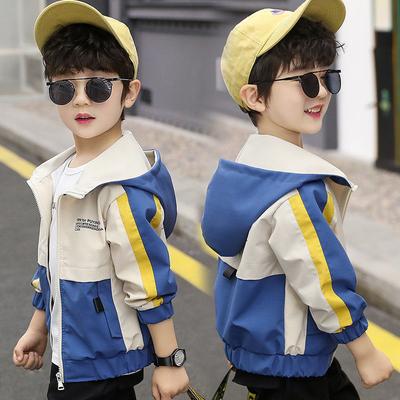 Boys Windbreaker Jackets Spring Autumn Big Kids Hooded Cardigan Coats Children Clothes Casual Sportwear Outerwear 3-10 Years