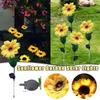 3 Head LED Solar Sunflower Waterproof LED Lights For Home Garden Patio Lawn Backyard Pathway Decoration