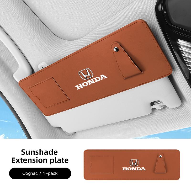 Car Sun Visor Extender Panel Sunglasses Card Storage Car Accessories For Honda Civic FIT CRV HRV Odyssey Vezel CRZ 5th CRX Pilot SM1