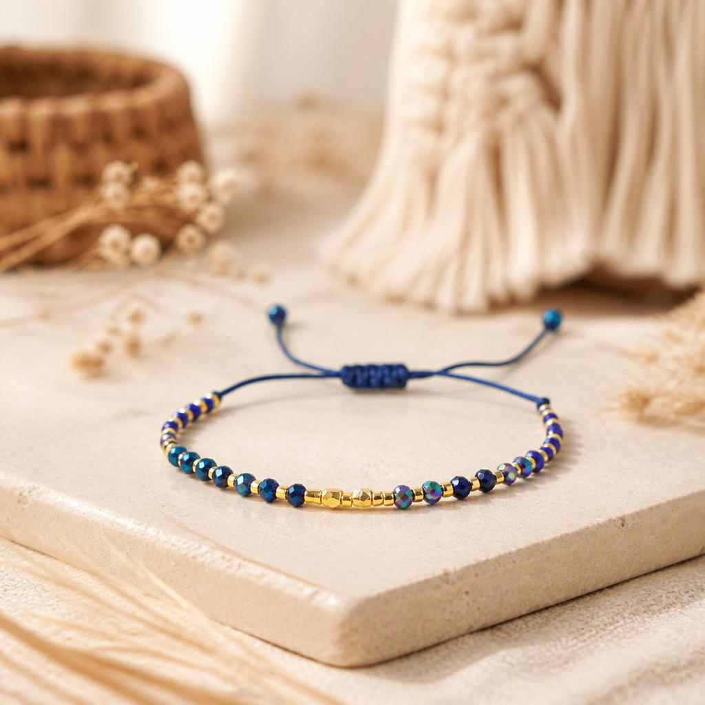 Multi-colored Beaded Light Luxury Hand-woven Hand Rope Female, Bohemian Vacation Glass Rice Bead Bracelet Tide