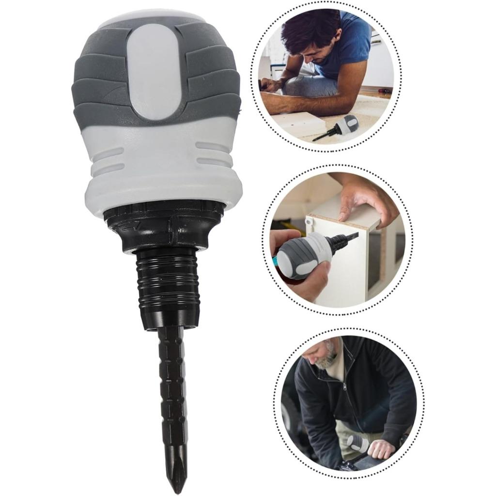 2 In 1 Ratchet Screwdriver, Double End Screwdriver Bits 3 Ball Bearings Multifunctional Alloy Steel Self Locking for Industrial Repairs