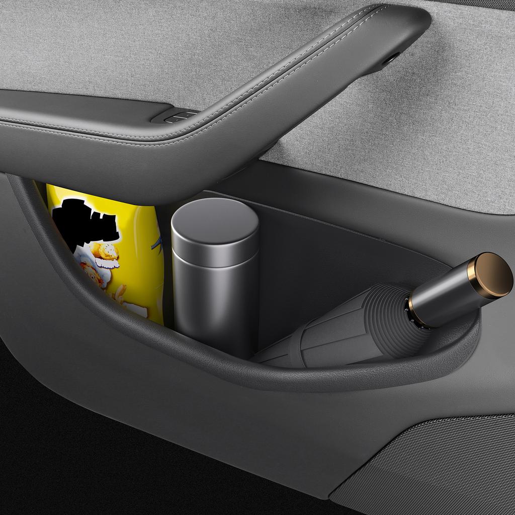 Smabee for Tesla Model YL / Model Y Juniper 2025 2026 TPE Full Wrap Door Handle Side Storage Box Front Rear Tray Accessories