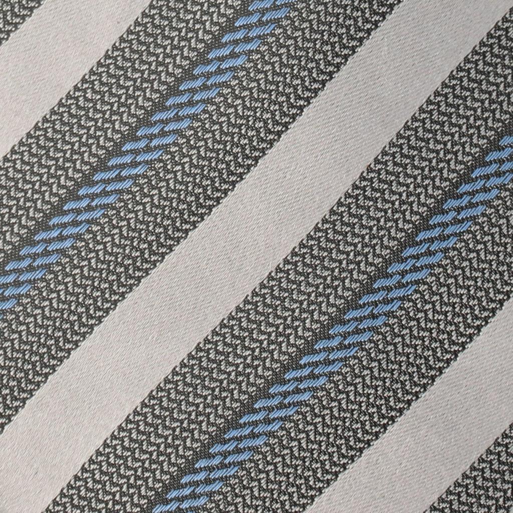 [Comme Ca Ism] Textured Weave Regimental Stripe Necktie 47-06NK06-205 Gray F