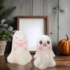 Tabletop Ghost Decoration Pink Bubble Gum Ghost Figurine Whimsical Halloween Tabletop Ornament for Home Office Decor for Shelf