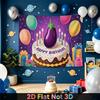 Party Backdrop Birthday Purple Photo Booth Background Front Door Decor