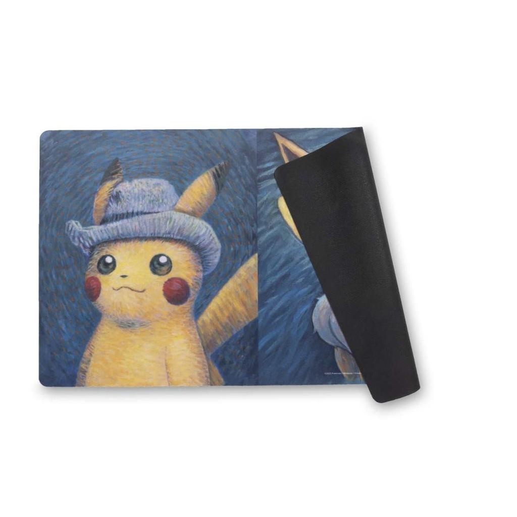 Pokemon Pokemon Center X Van Gogh Pikachu Eevee Playmat Inspired by Center Museum & Vincent's Self-portrait