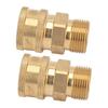 2 Stück Reines Kupfer M22 Hochdruckreiniger Anschlussadapter 3/8 Zoll NPT Innengewinde auf M22 Außengewinde Adapter