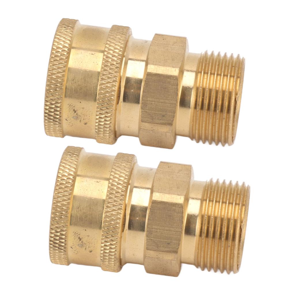 2 Stück Reines Kupfer M22 Hochdruckreiniger Anschlussadapter 3/8 Zoll NPT Innengewinde auf M22 Außengewinde Adapter