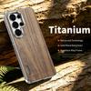 Luxury Magnetic For Magsafe Wireless Charging Aluminum Alloy Case For Samsung Galaxy S26 S25 S24 Ultra Solid Wood Hybrid Phone Cover