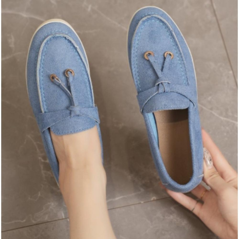 Nouvelles mules décontractées à fond plat avec serrure et pompon, mocassins à la mode pour femmes, chaussures simples de marque avec boucle en métal, pantoufles confortables à enfiler