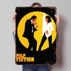 Pulp Fiction Art Printed Poster Customized Wall Art Retro Vintage Metal Tin Signs for Office Decoration Room Bar Accessories
