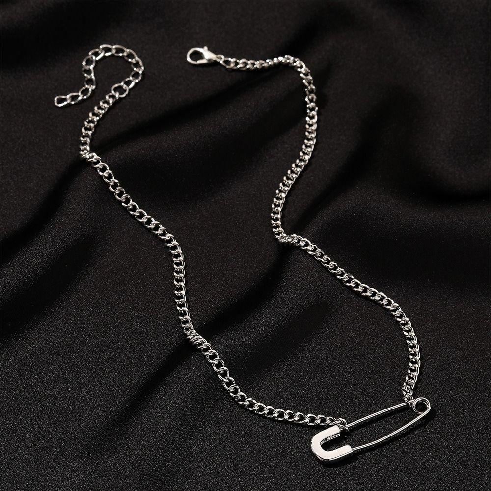 High-end Design Safety Pin Necklace Simple Chain Necklace New Pendent Necklace  Female