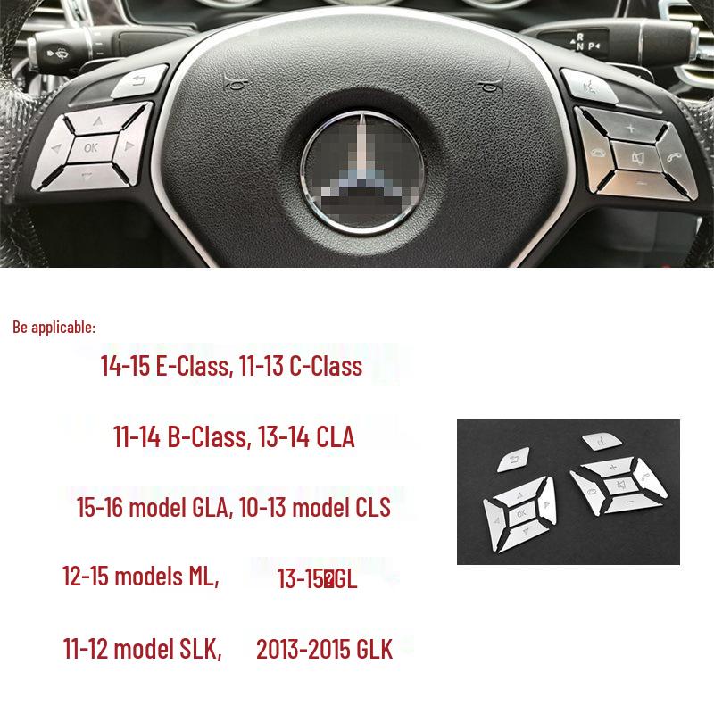 Steering Wheel Button Stickers for Mercedes C200 E260L GLC300 GLA CLA GLK