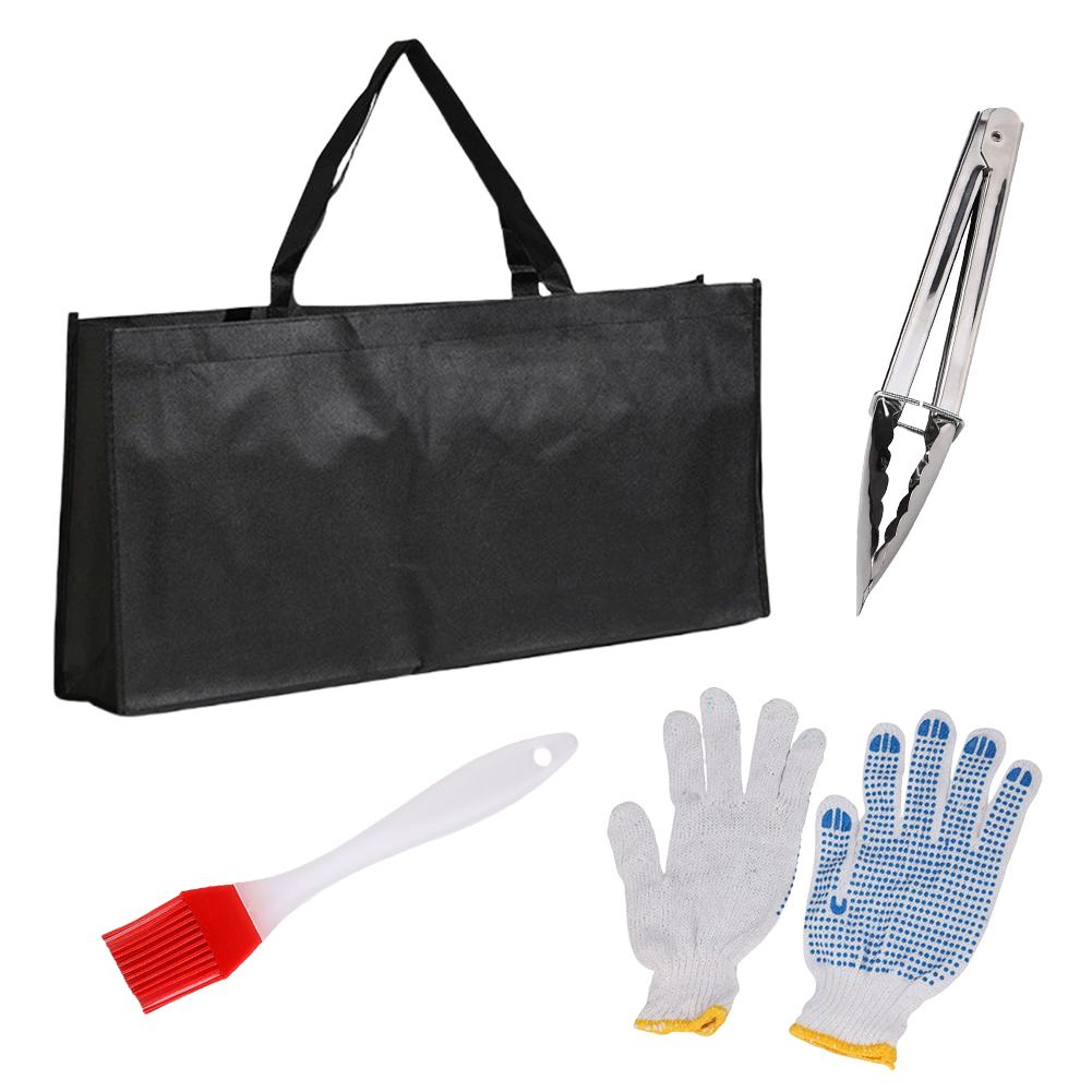 Thick Stainless Steel Portable Slot Grill for Easy Storage Steel Folded Camping Barbecue Grill for Travel Party Large Cooking