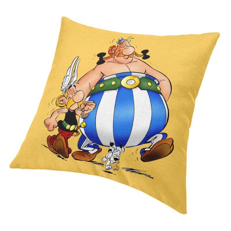 Anime Asterix Obelix Idefix Throw Pillow Covers Decor Home Adventure Comic Dogmatix Sofa Chair Cushion Cover Square Pillowcase