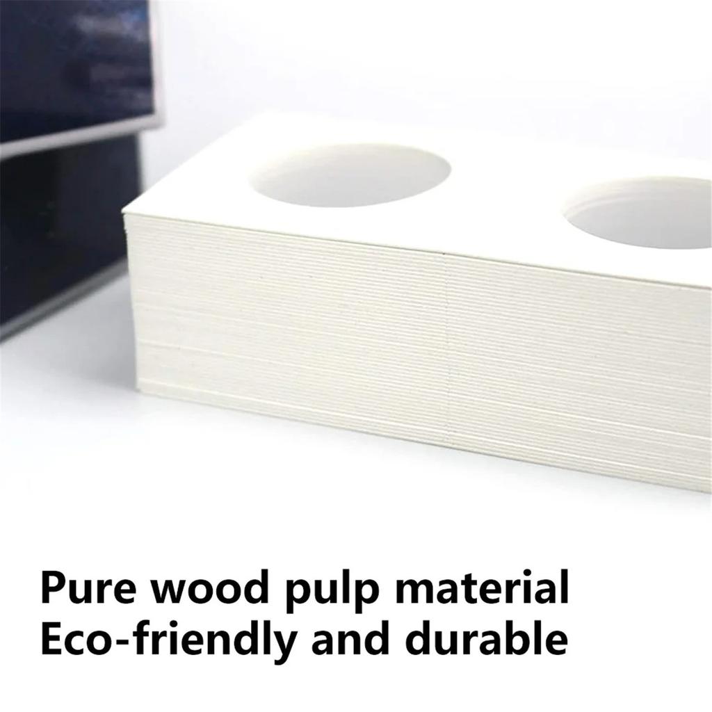 Virwir 50pcs Coin Holders for Collectors Cardboard Coins Flips Sleeves for Coins Storage Supplies for Dollars Penny Quarter Coins Collecting